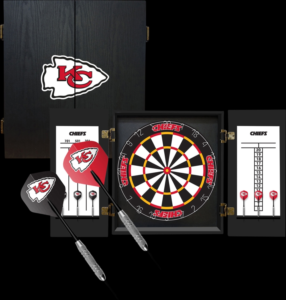 Kansas City Chiefs Black Dartboard Set - Thumbnail - Image 1