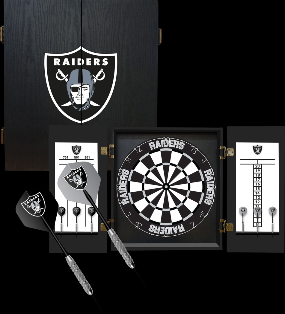 Fan's Choice Black Las Vegas Raiders Dartboard Set - Thumbnail - Image 1
