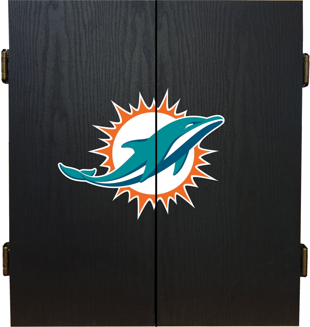 Miami Dolphins Black Dartboard Set - Thumbnail - Image 2