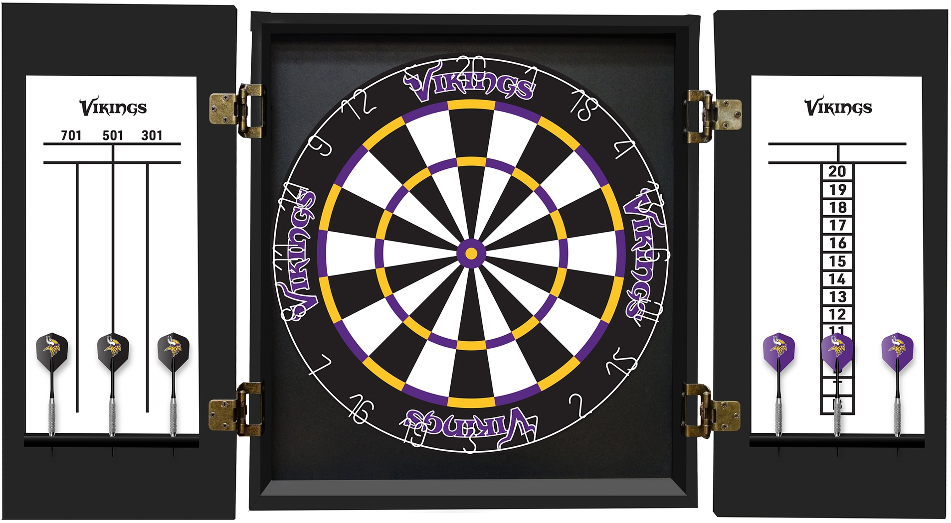 Minnesota Vikings Black Dartboard Set - Thumbnail - Image 3