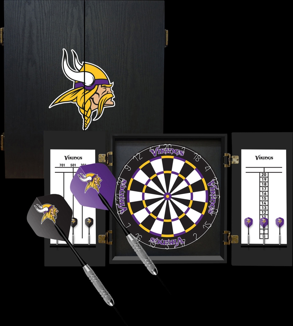 Minnesota Vikings Black Dartboard Set - Thumbnail - Image 1