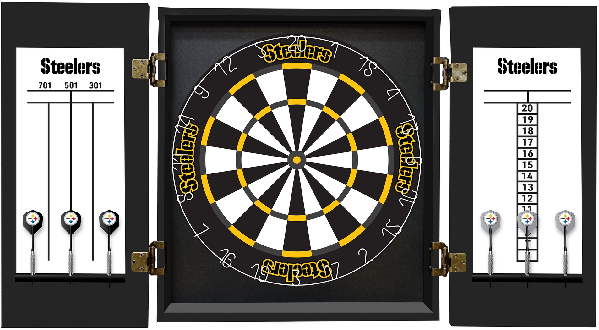 Pittsburgh Steelers Black Dartboard Set - Thumbnail - Image 3