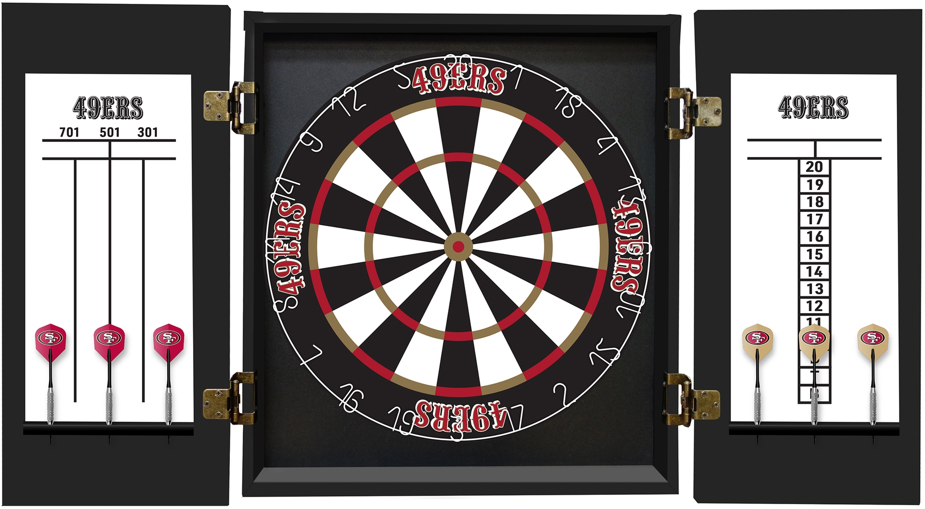 San Francisco 49ers Black Dartboard Set - Thumbnail - Image 3