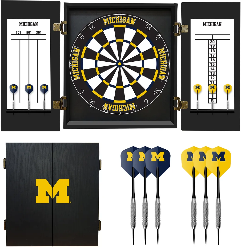 University of Michigan Black Dartboard Set - Thumbnail - Image 2
