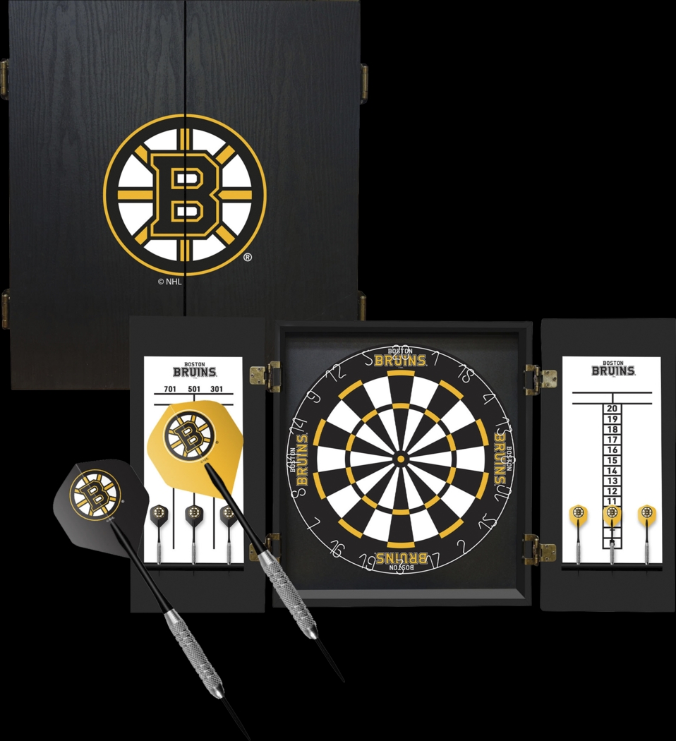 Boston Bruins Black Dartboard Set - Thumbnail - Image 1