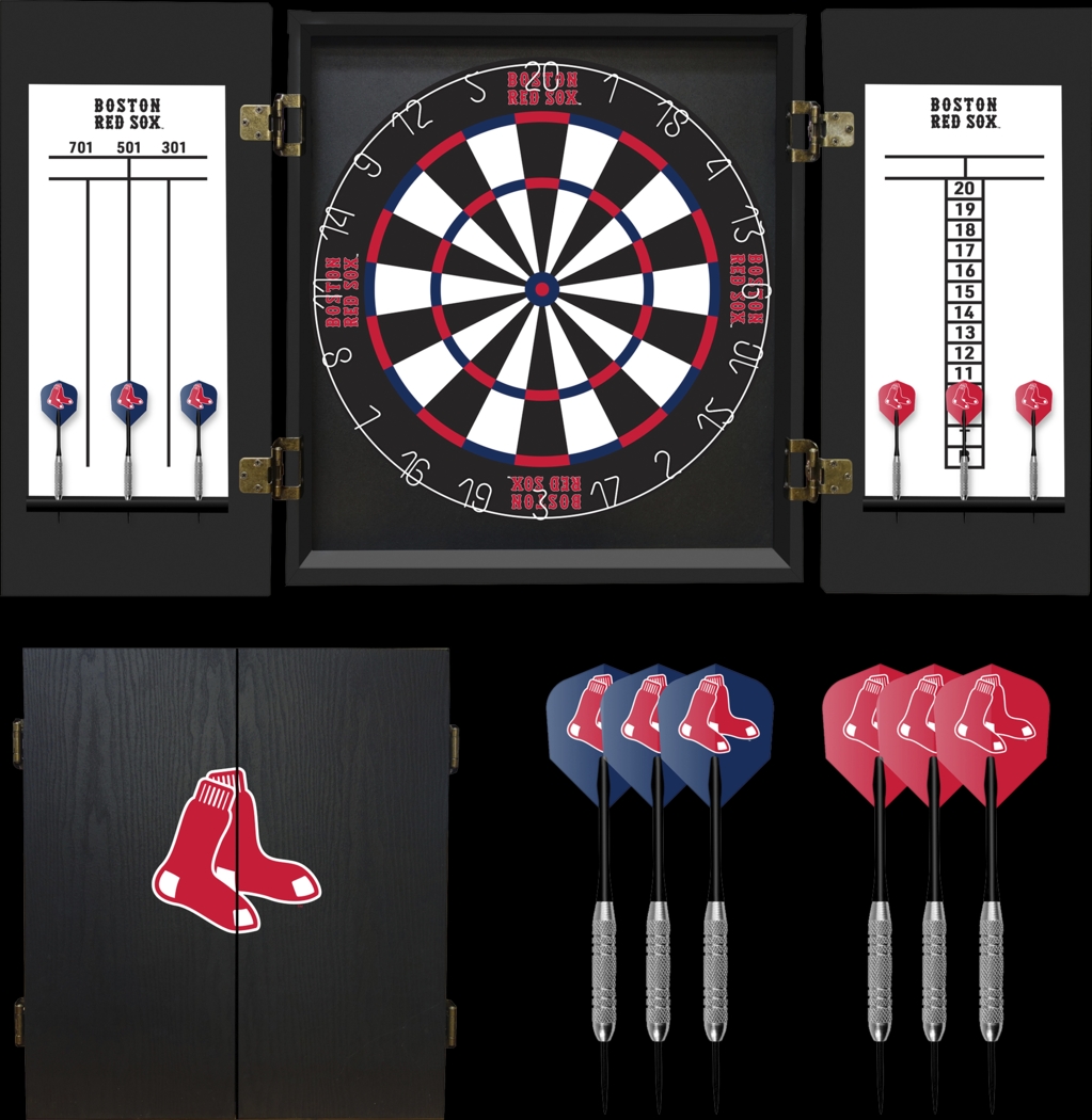 Boston Red Sox Black Dartboard Set - Thumbnail - Image 1