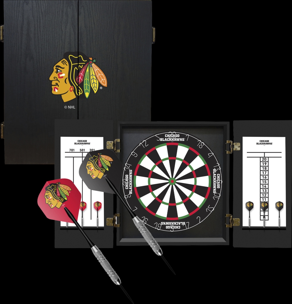 Chicago Blackhawks Black Dartboard Set - Thumbnail - Image 4