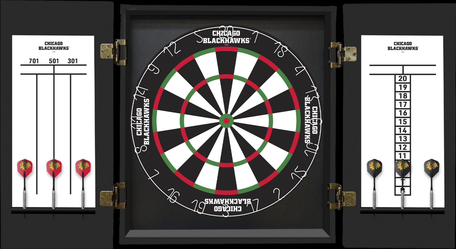 Chicago Blackhawks Black Dartboard Set - Thumbnail - Image 5