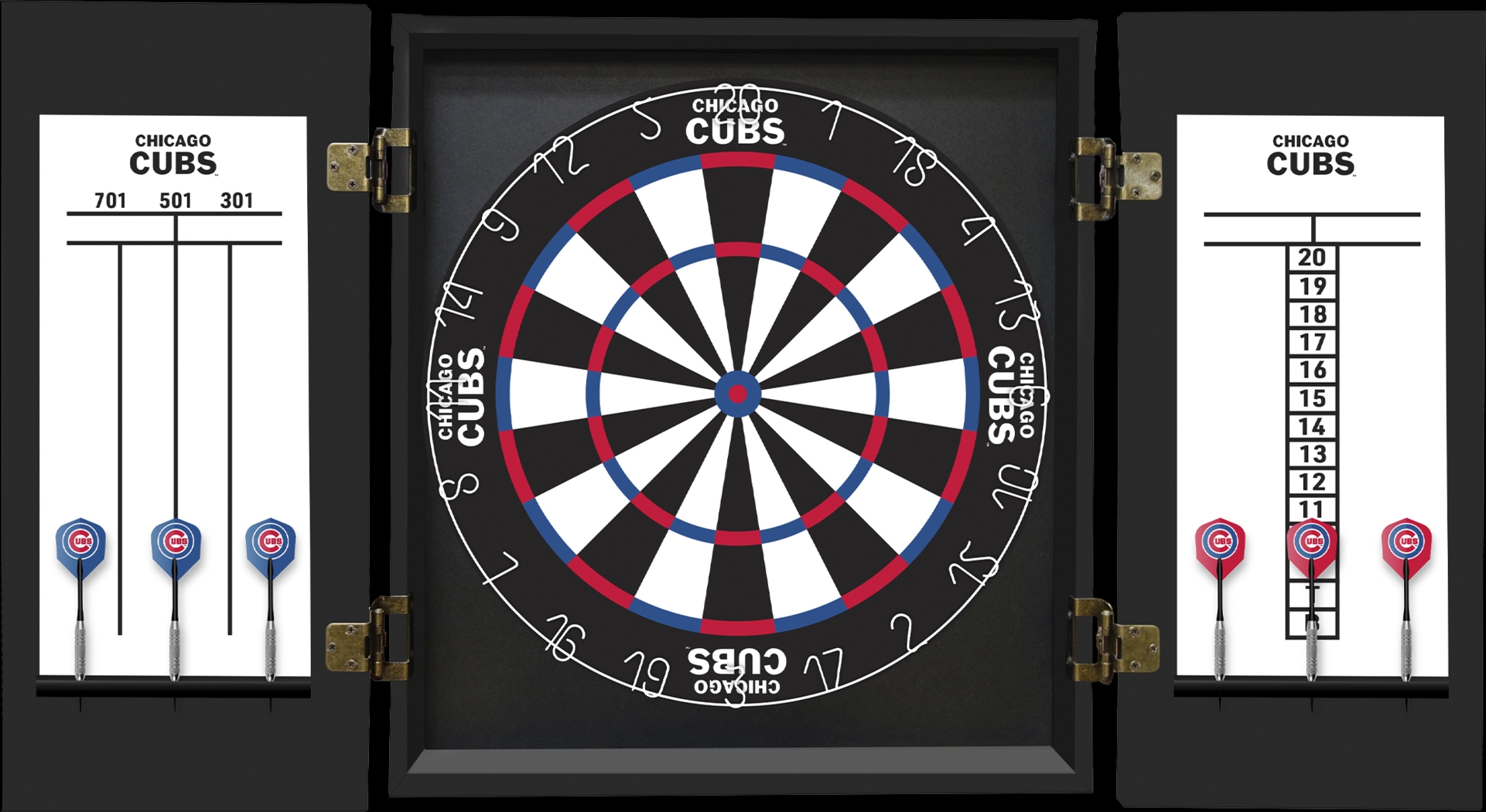 Chicago Cubs Black Dartboard Set - Thumbnail - Image 3