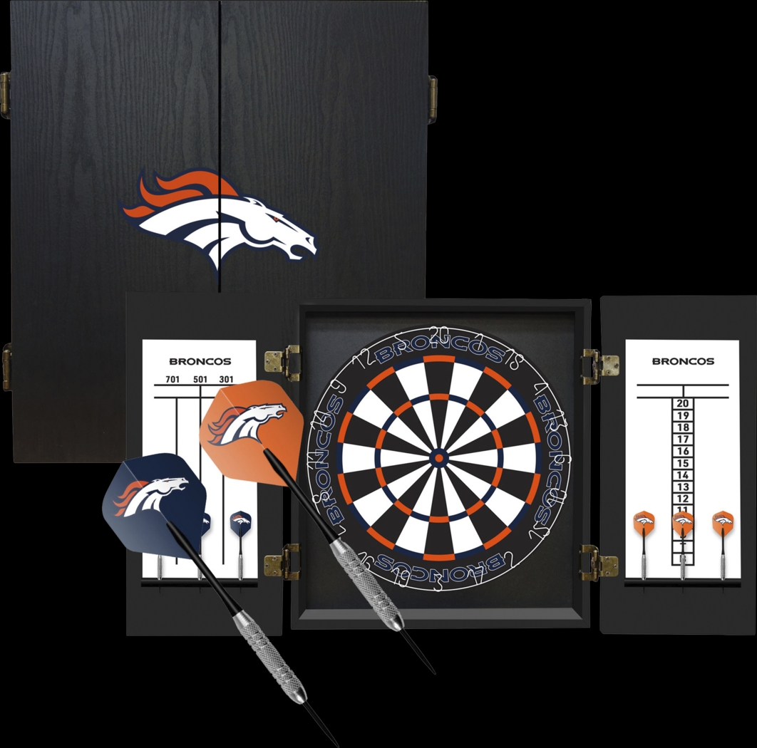 Denver Broncos Black Dartboard Set - Thumbnail - Image 1