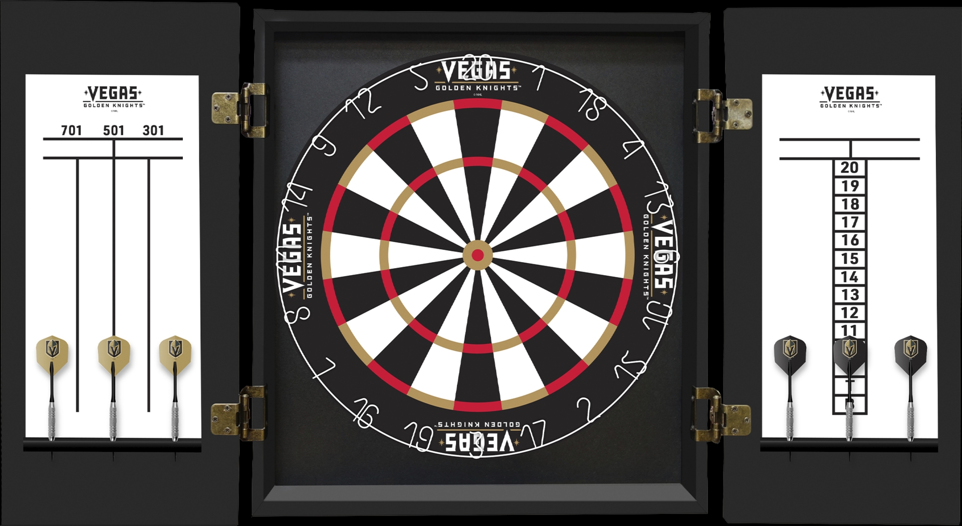 Golden Knights Black Dartboard Set - Thumbnail - Image 4