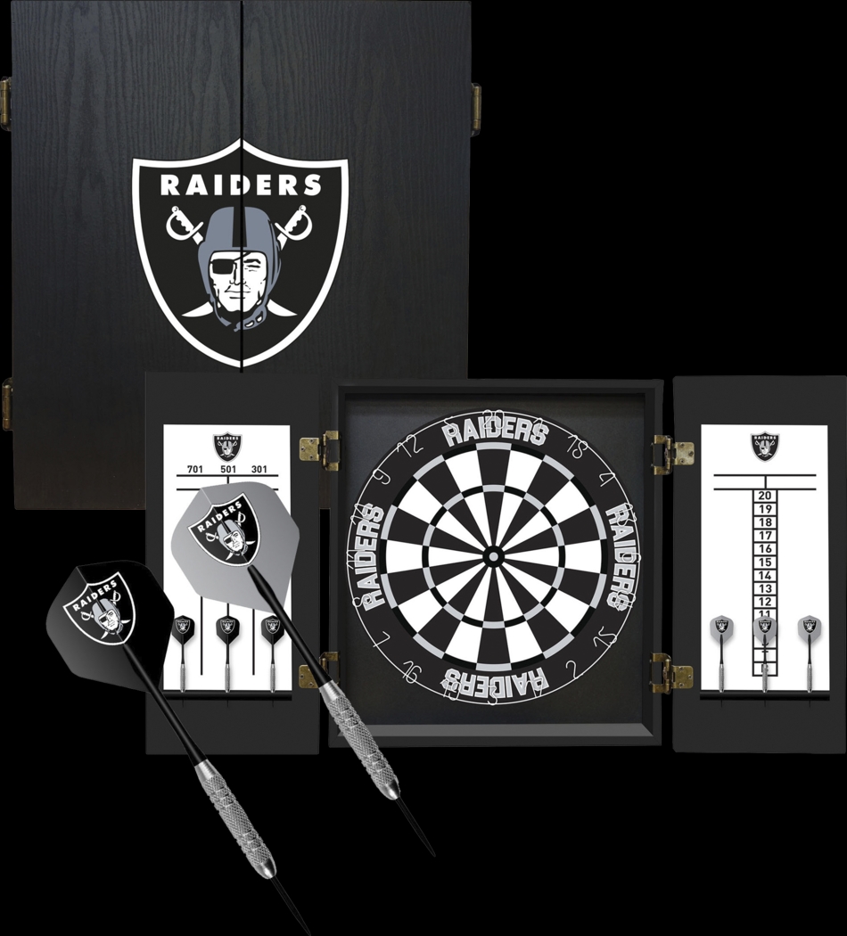 Las Vegas Raiders Black Dartboard Set - Thumbnail - Image 1