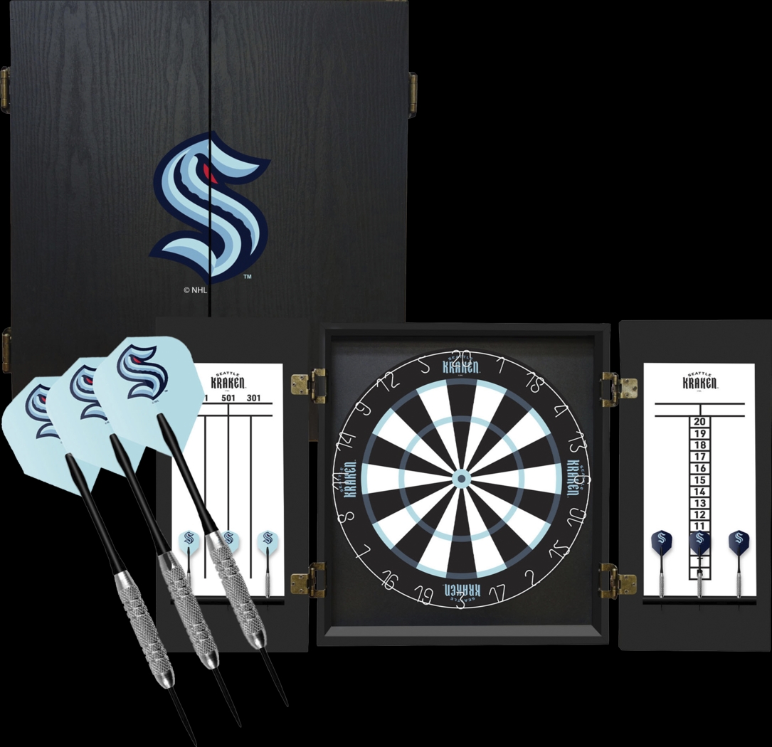 Fan's Choice Seattle Kraken Black Dartboard Set - Thumbnail - Image 5