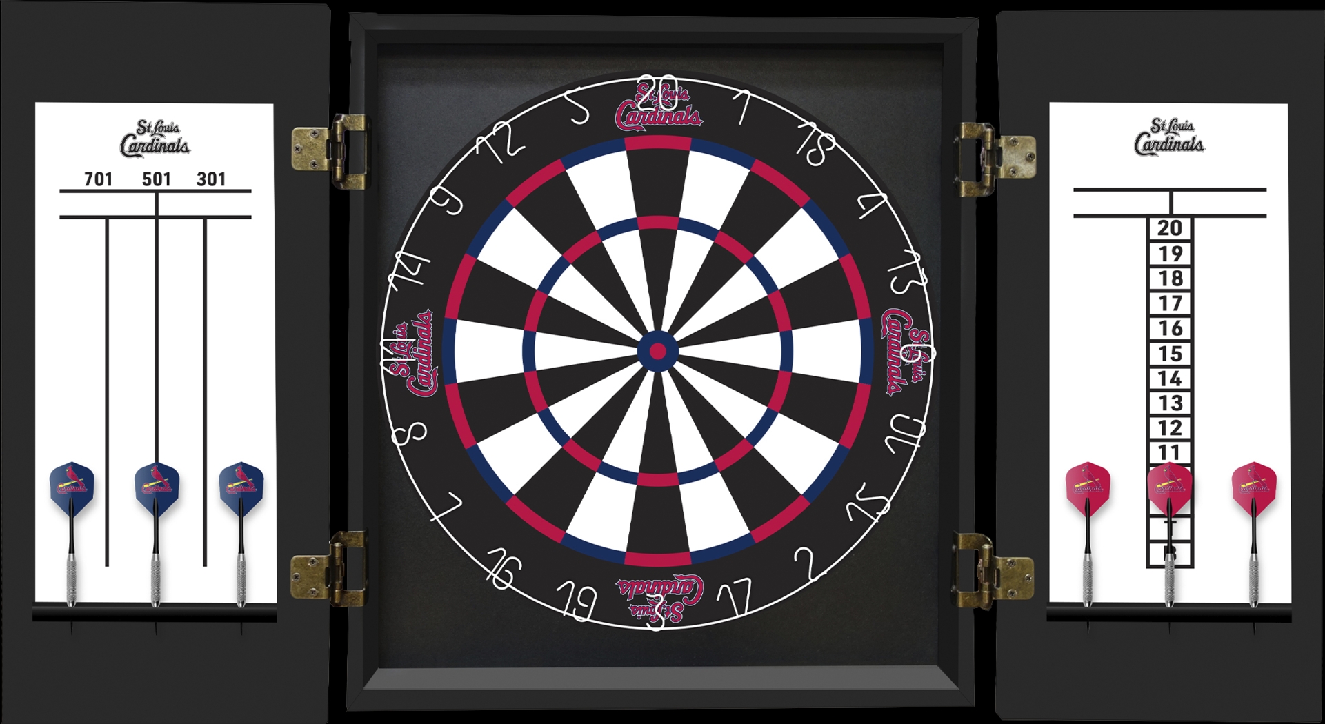 St. Louis Cardinals Black Dartboard Set - Thumbnail - Image 3