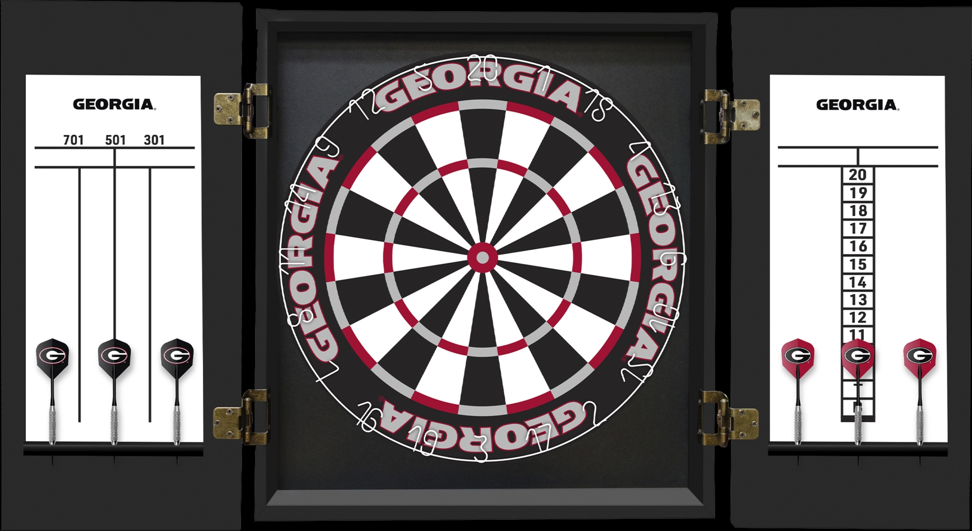 University of Georgia Black Dartboard Set - Thumbnail - Image 2