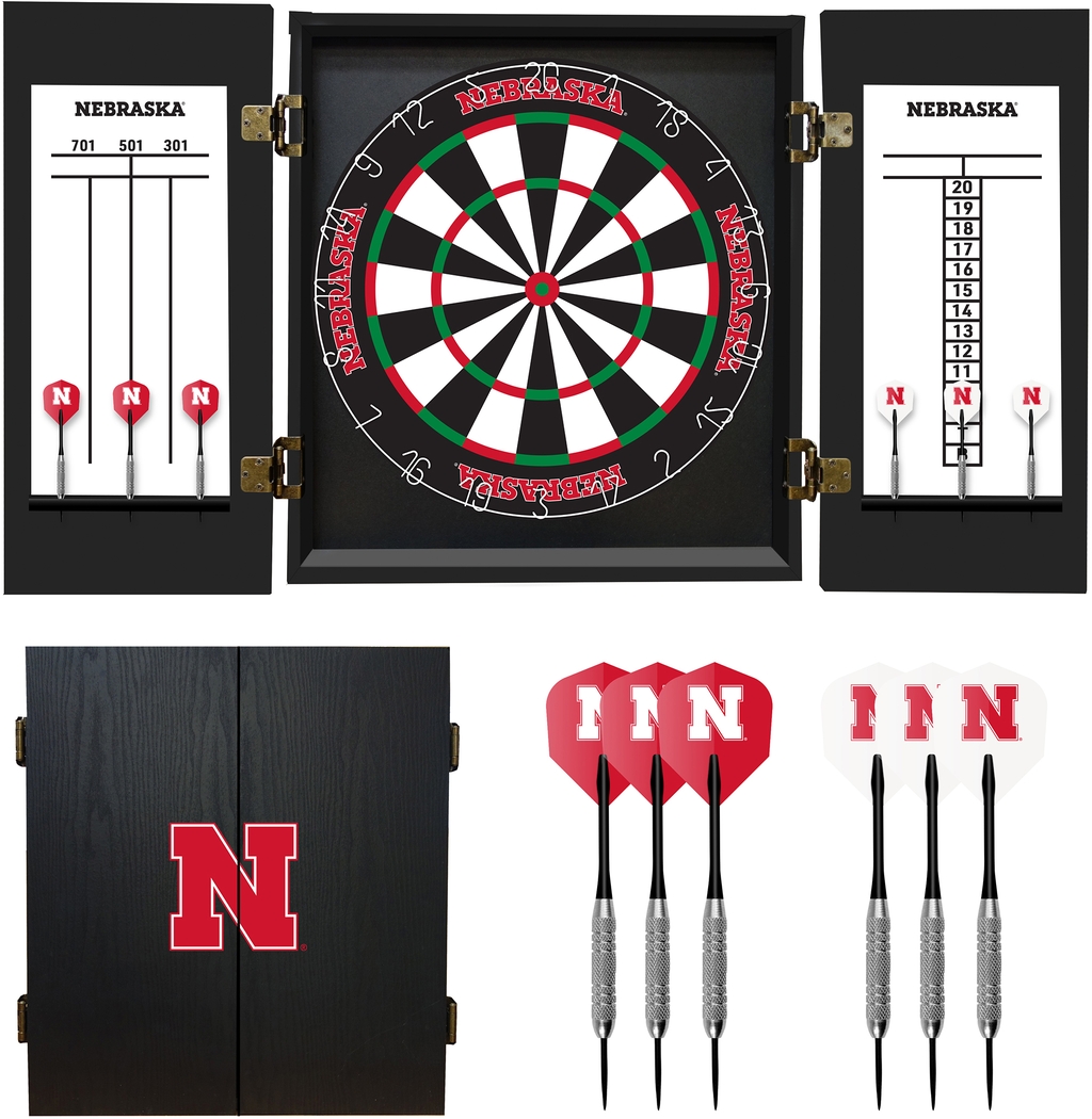 University of Nebraska Black Dartboard Set - Thumbnail - Image 2