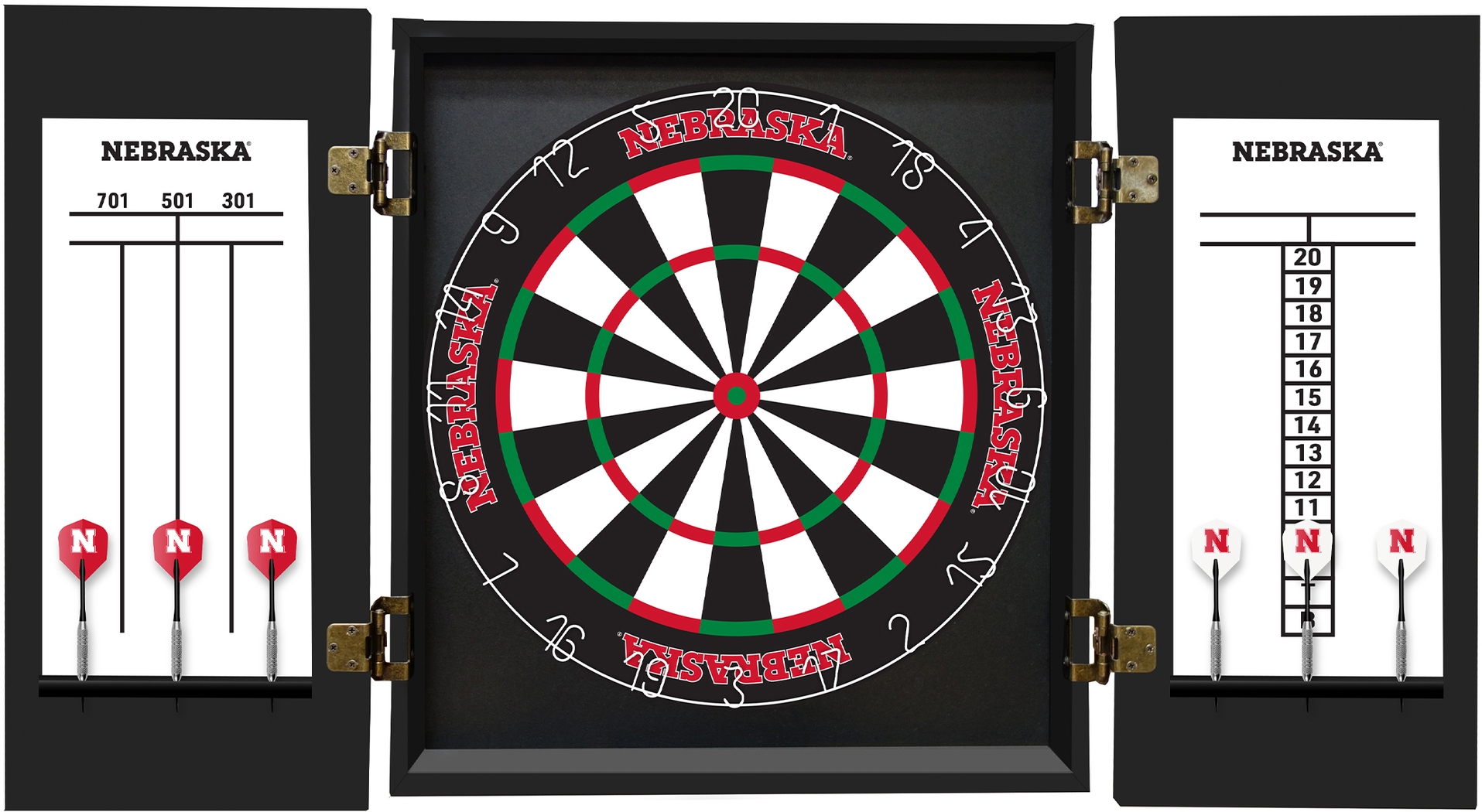 University of Nebraska Black Dartboard Set - Thumbnail - Image 8