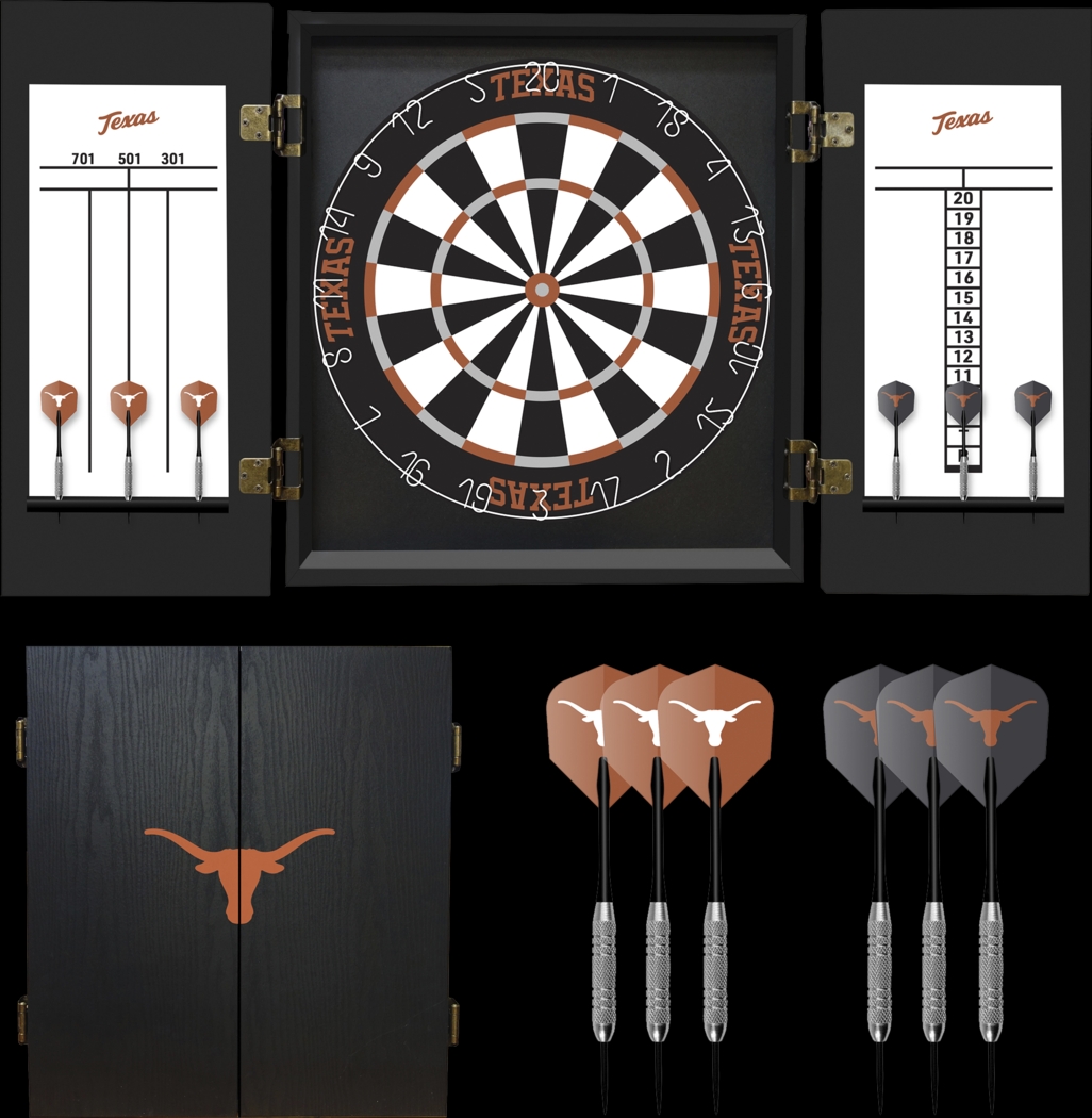 University of Texas Black Dartboard Set - Thumbnail - Image 1