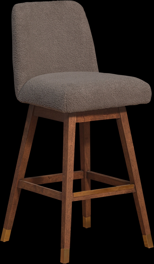 Fanshawe Brown Swivel Barstool - Thumbnail - Image 1