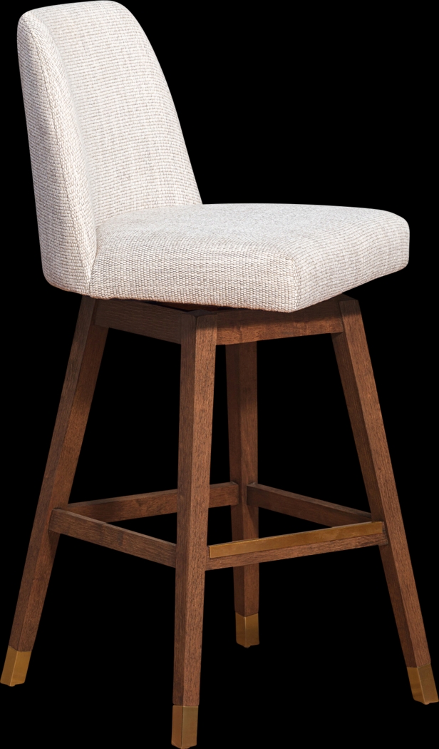 Fanshawe Beige Swivel Barstool - Thumbnail - Image 4