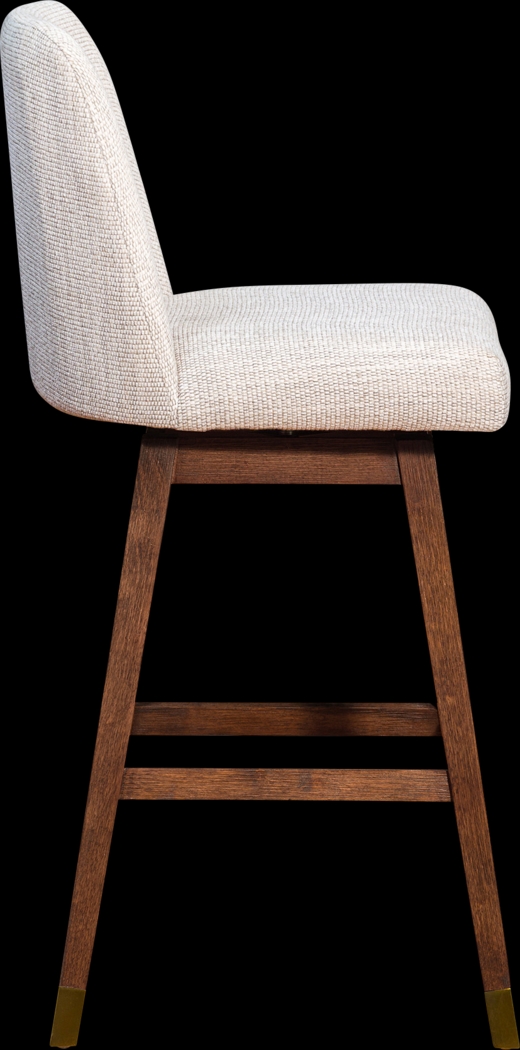 Fanshawe Beige Swivel Barstool - Thumbnail - Image 5