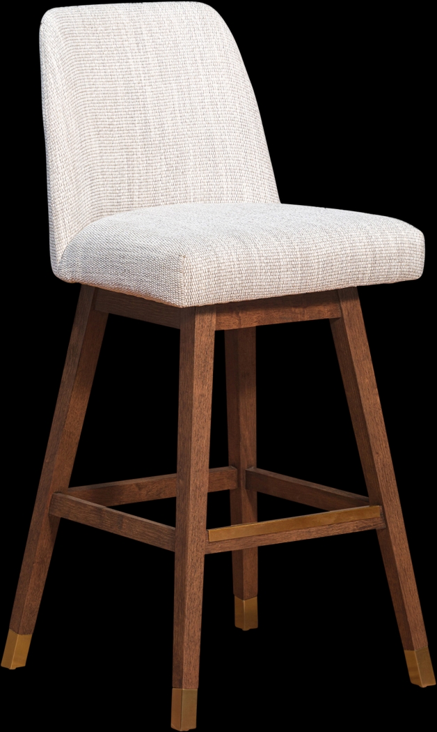 Fanshawe Beige Swivel Barstool - Thumbnail - Image 1