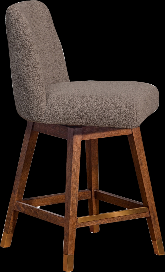 Fanshawe Brown Swivel Counter Stool - Thumbnail - Image 4