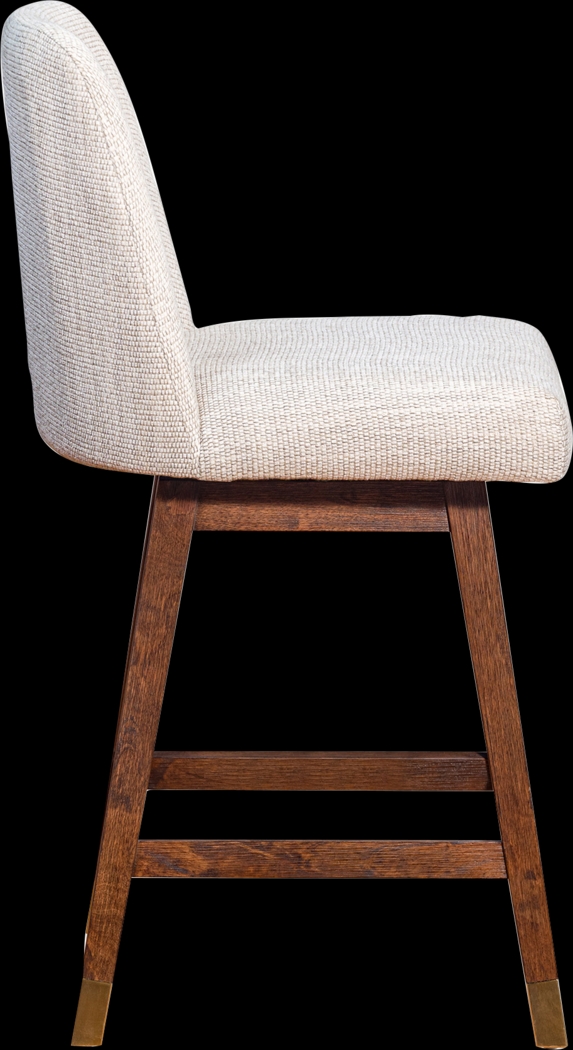 Fanshawe Beige Swivel Counter Stool - Thumbnail - Image 4