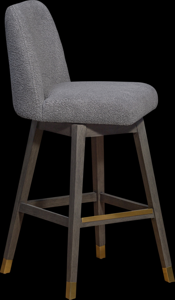 Fanshawe Gray Swivel Barstool - Thumbnail - Image 4