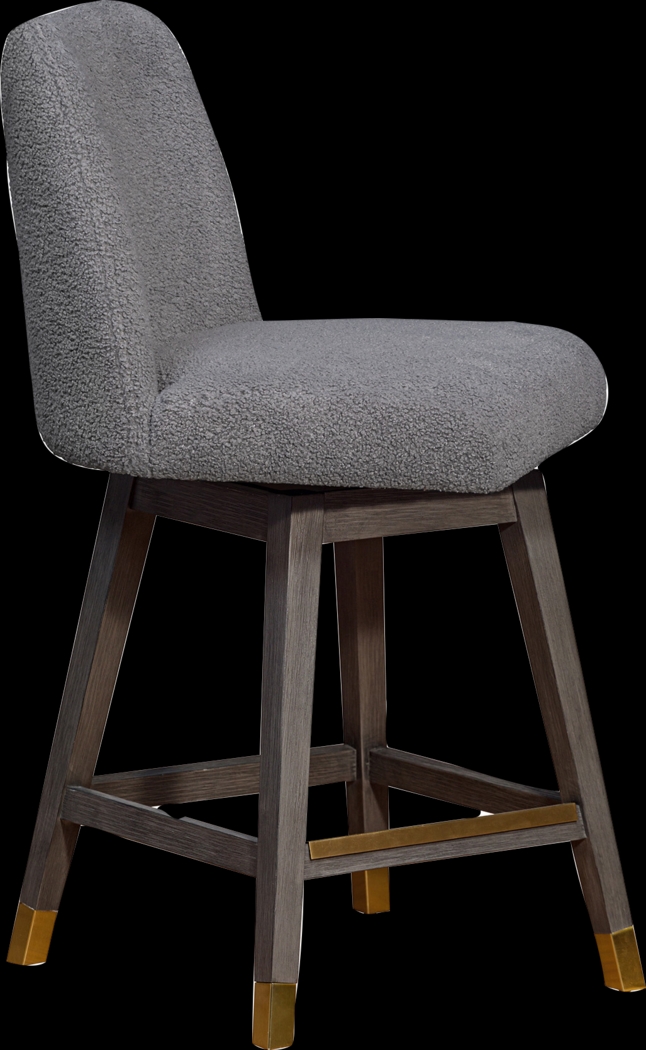 Fanshawe Gray Swivel Counter Stool - Thumbnail - Image 4