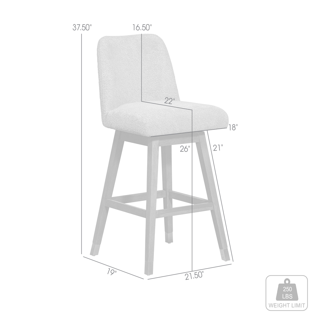 Fanshawe Gray Swivel Counter Stool - Thumbnail - Image 10