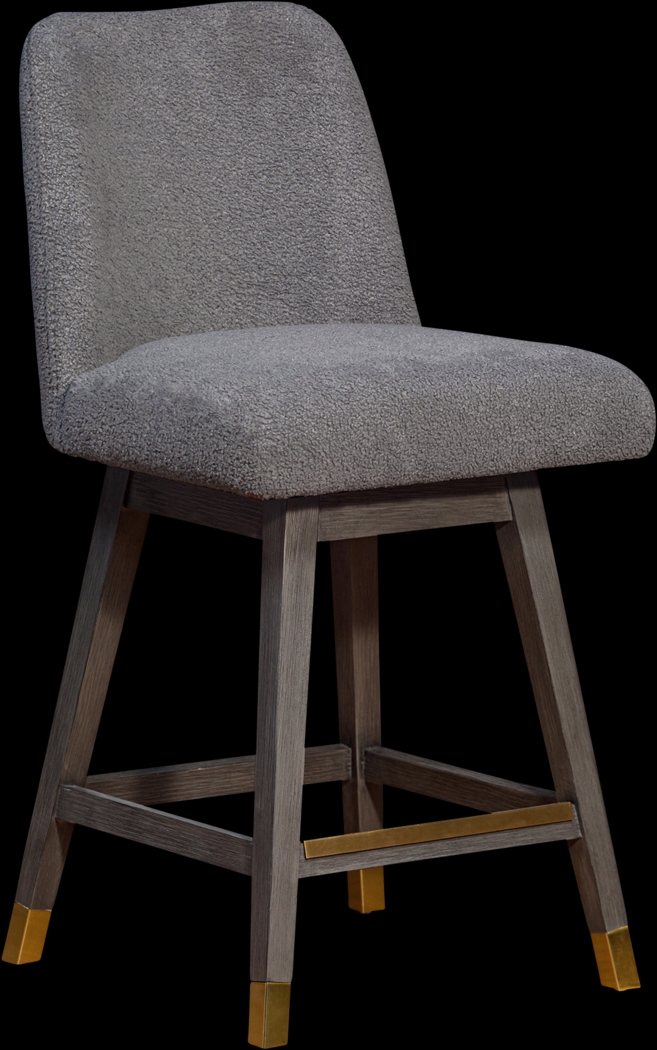 Fanshawe Gray Swivel Counter Stool - Thumbnail - Image 1