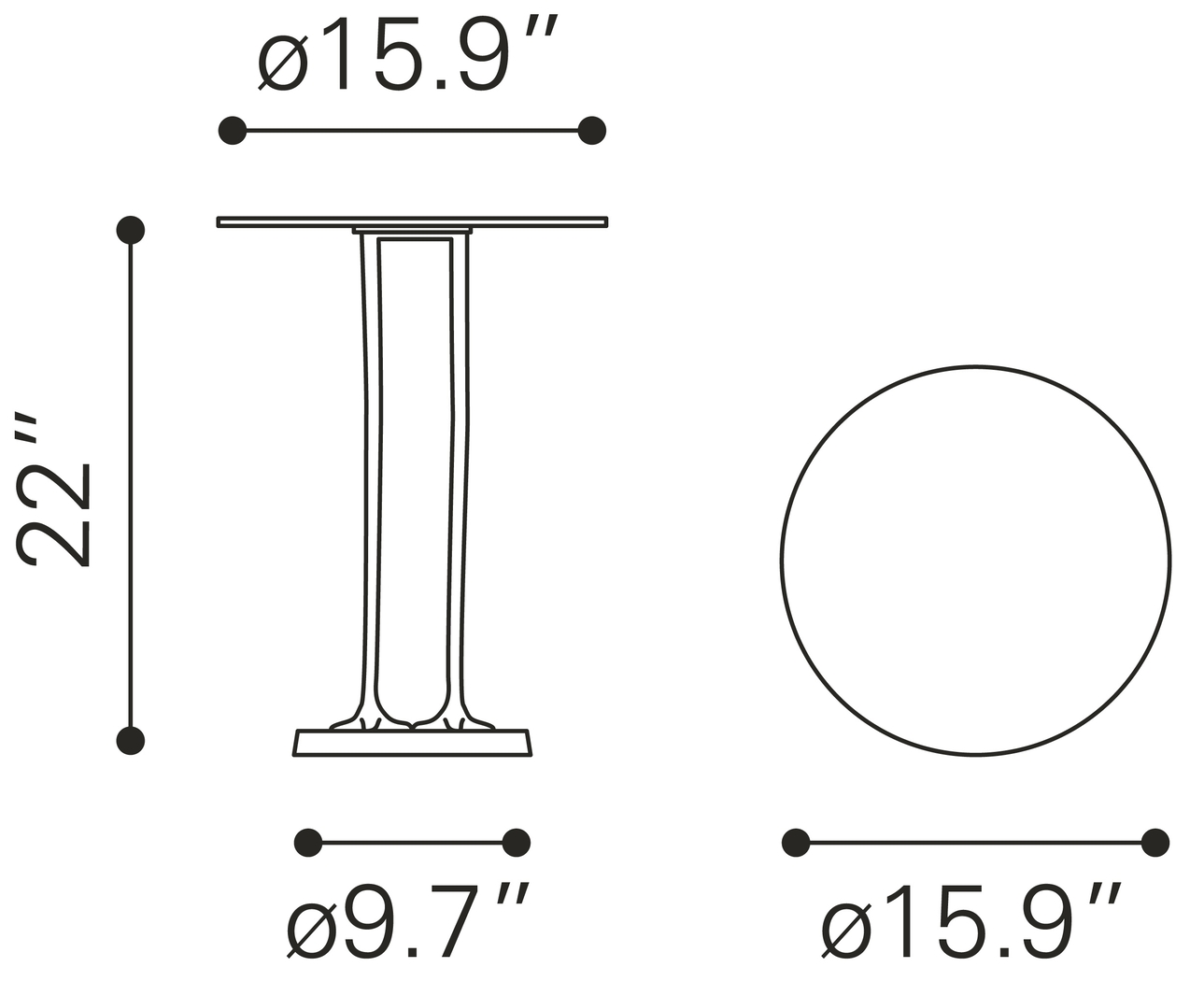 Fantail Gold End Table - Thumbnail - Image 7