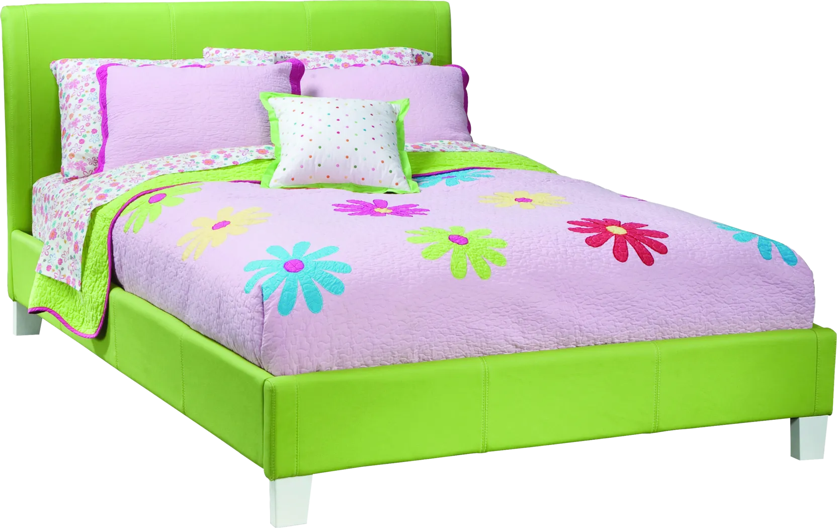 Fantasia Green Twin Bed - Thumbnail - Image 1