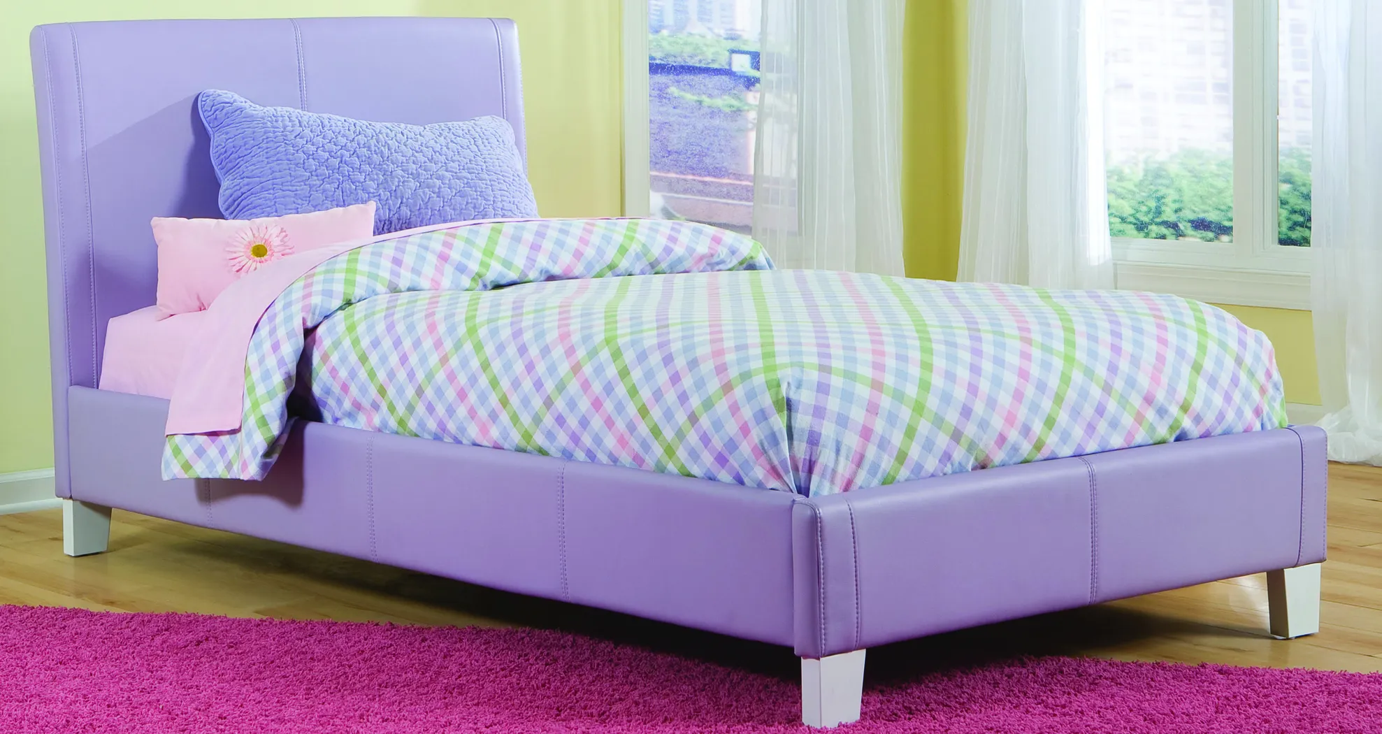Fantasia Lavender Twin Bed - Thumbnail - Image 1