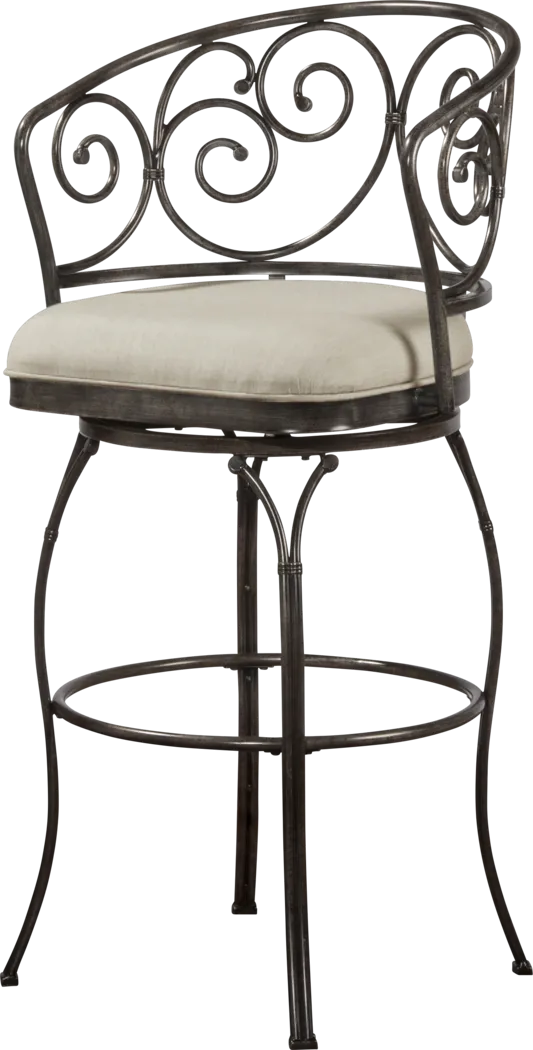 Faren Pewter Swivel Counter Height Stool - Thumbnail - Image 1