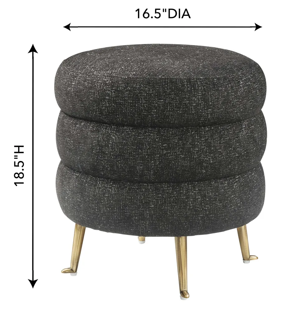 Farfalle Black Ottoman - Thumbnail - Image 4