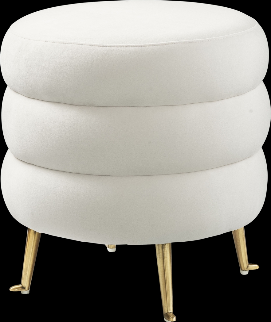 Farfalle Cream Ottoman - Thumbnail - Image 1