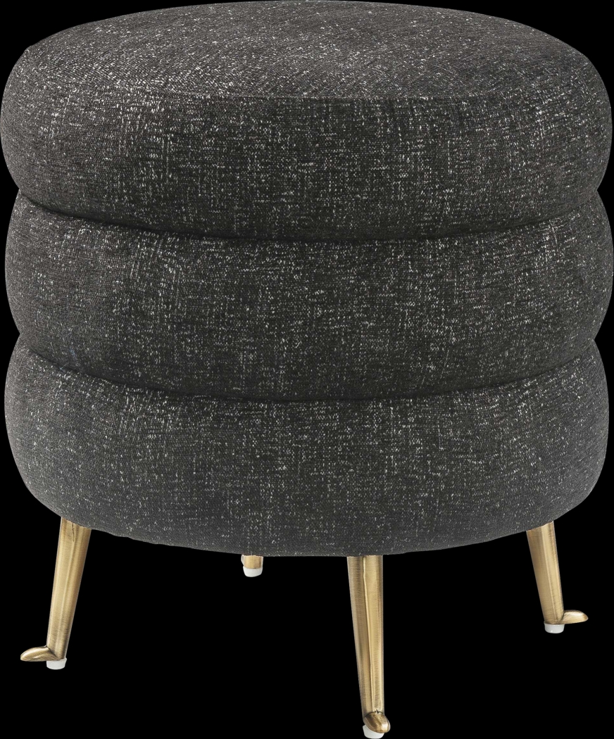 Farfalle Dark Gray Ottoman - Thumbnail - Image 1