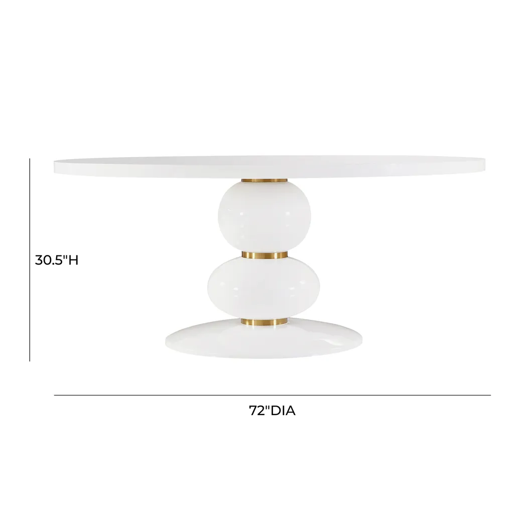 Fargreen White 72 in. Dining Table - Thumbnail - Image 7