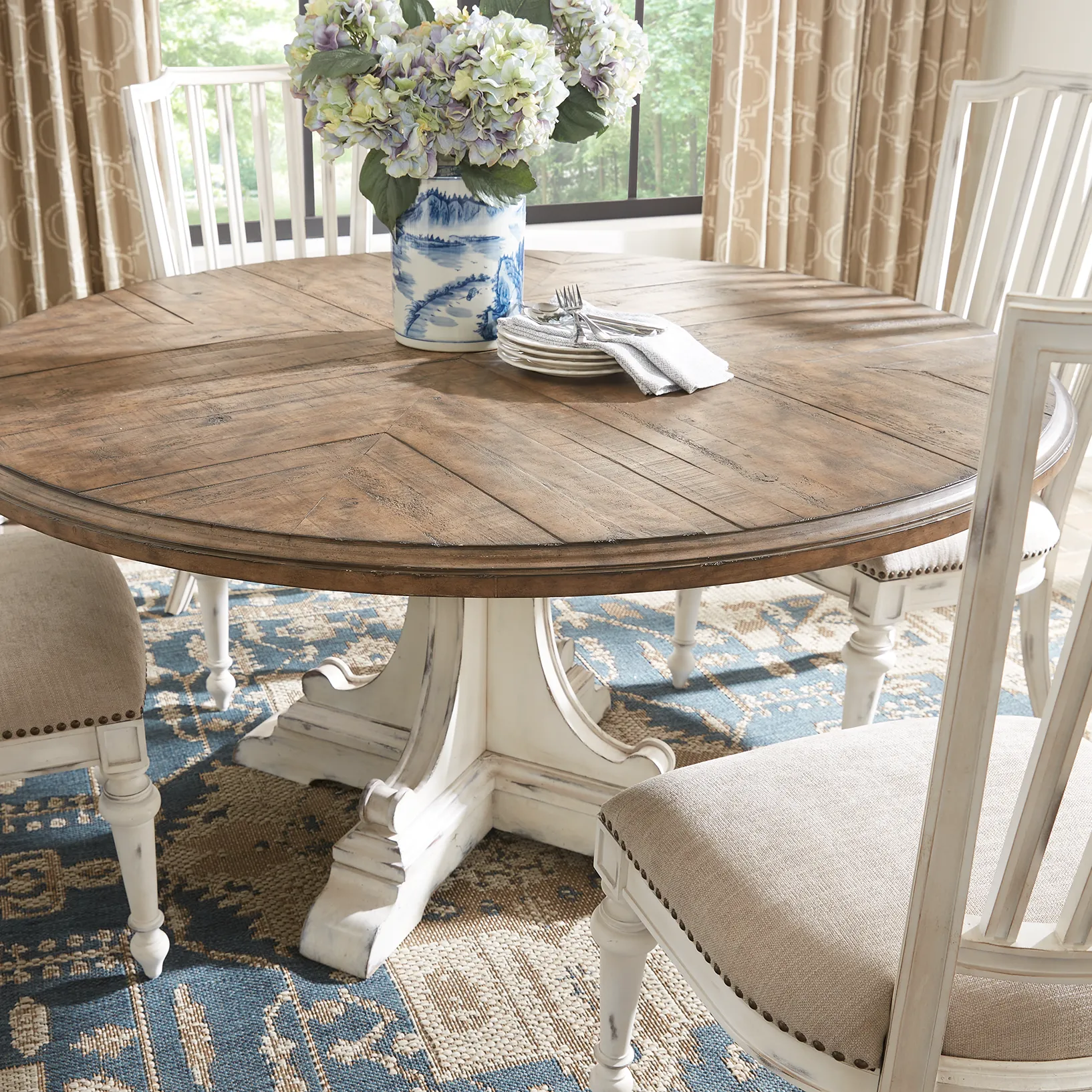 Farm Cottage White Round Table - Thumbnail - Image 3