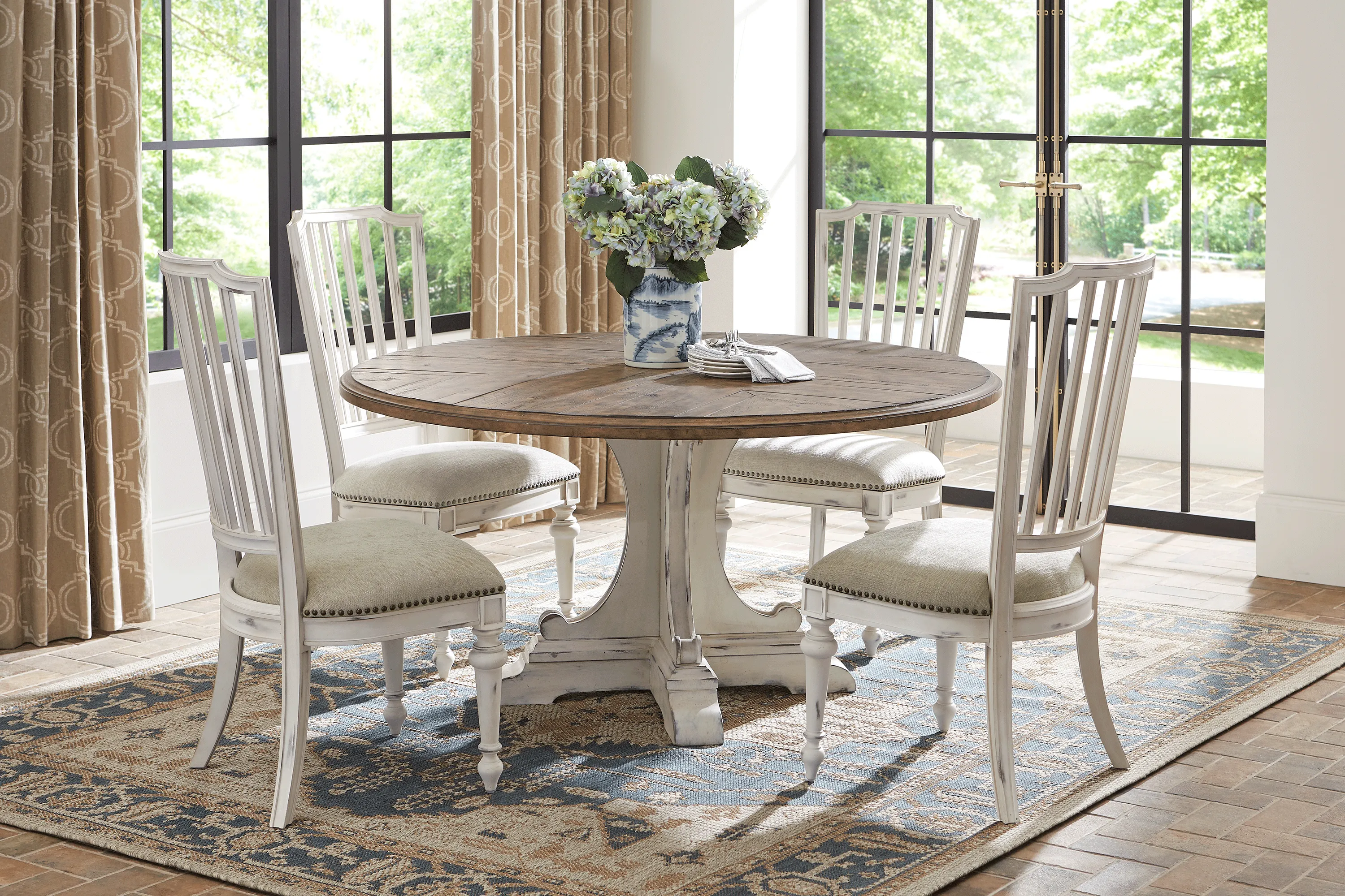 Farm Cottage White Round Table - Thumbnail - Image 2