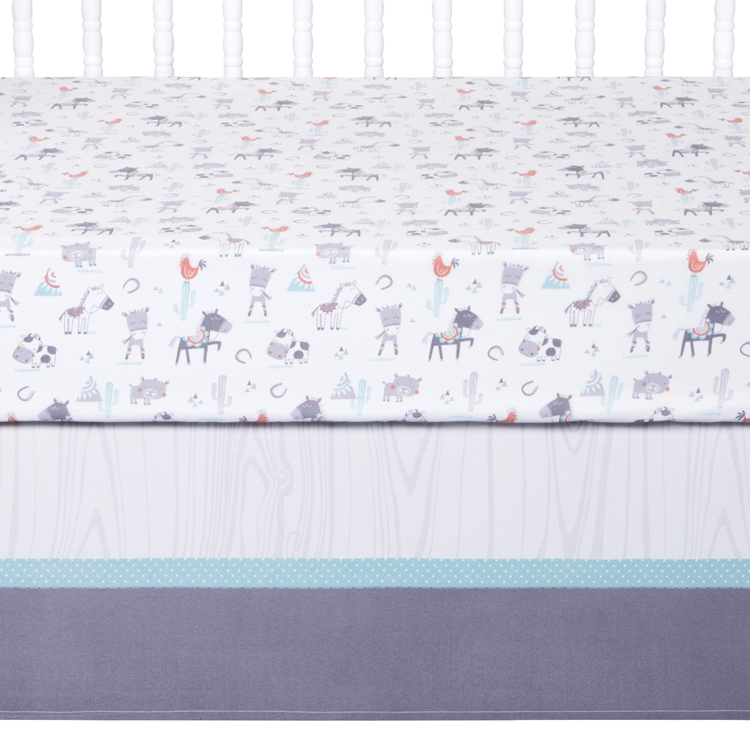 Farm Games White 4 Pc Baby Bedding Set - Thumbnail - Image 13