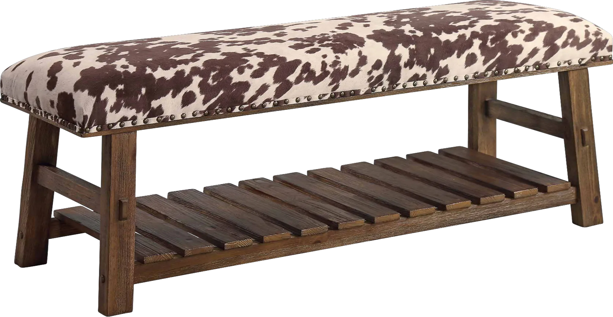 Farmcote Brown Accent Bench - Thumbnail - Image 1