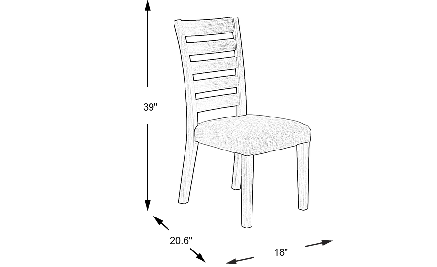 Dimension Image. Please refer to the Dimension Tab on this page for dimension details.