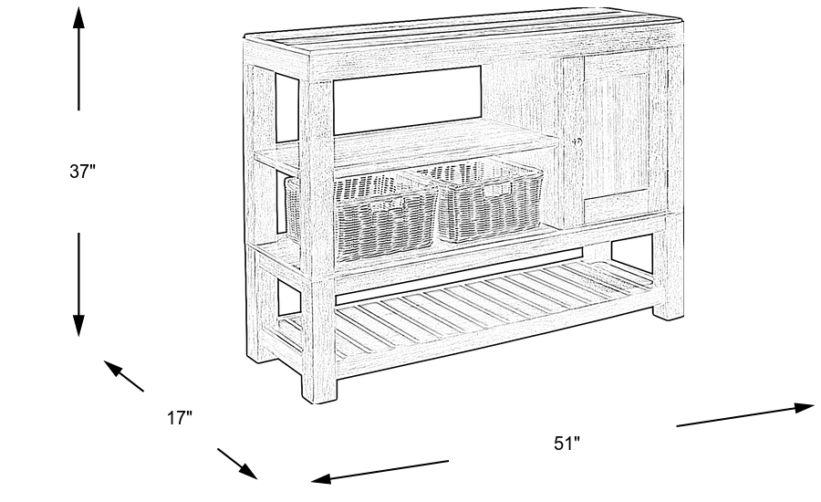 Dimension Image. Please refer to the Dimension Tab on this page for dimension details.