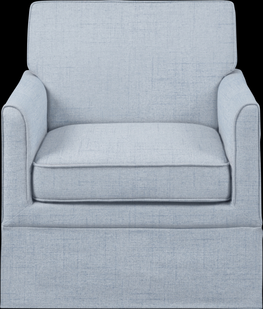 Farnswood Light Blue Accent Chair - Thumbnail - Image 9