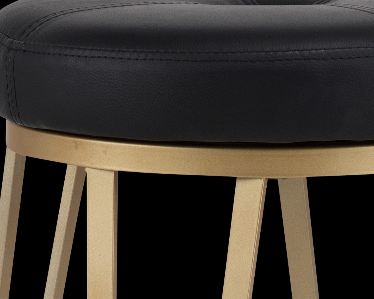 Farnum Black Swivel Barstool - Thumbnail - Image 3