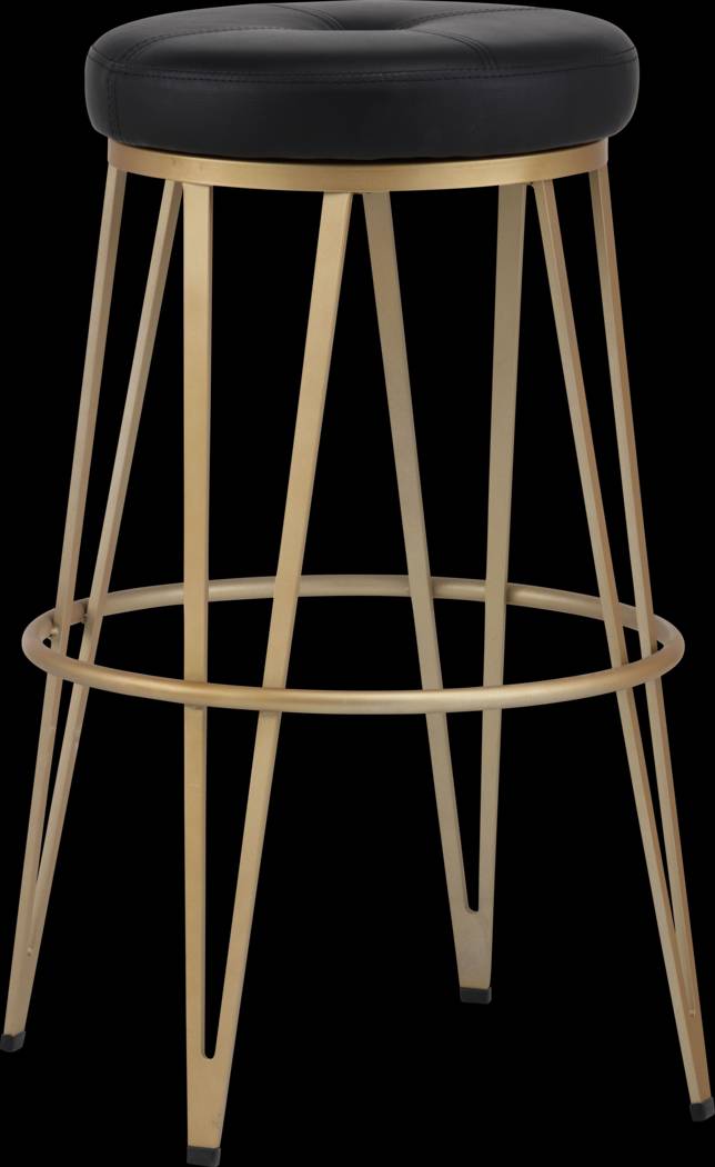 Farnum Black Swivel Barstool - Thumbnail - Image 1