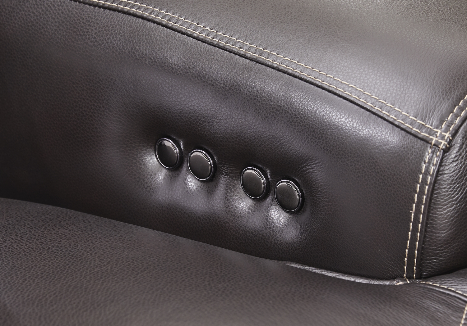 Farona Black Cherry Leather 6 Pc Dual Power Reclining Sectional Living Room - Thumbnail - Image 6